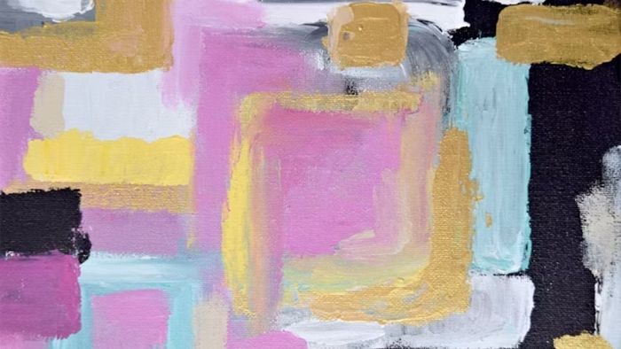 Tranh vẽ trừu tượng tự do, ngẫu hứng.