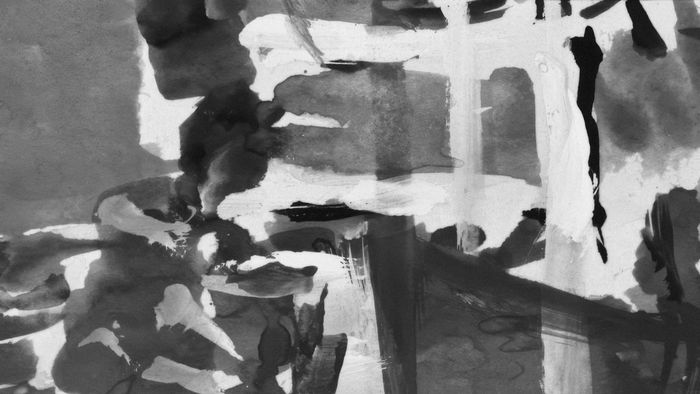 Tranh trừu tượng với mức độ trừu tượng hóa cao.