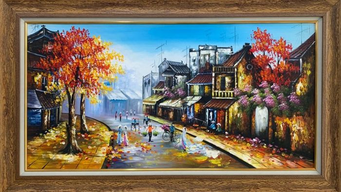 Tranh vẽ Hà Nội ấm áp, chan chứa tình cảm.