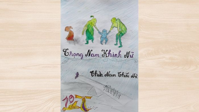 Vẽ tranh bình đẳng giới thể hiện sự vững vàng và kiên cường