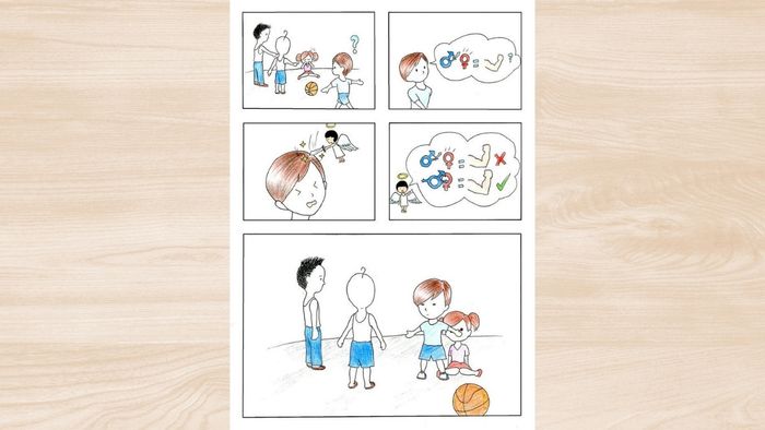 Vẽ tranh bình đẳng giới gần gũi và thân thiện