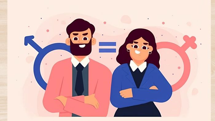 Vẽ tranh bình đẳng giới trang trọng và nghiêm túc
