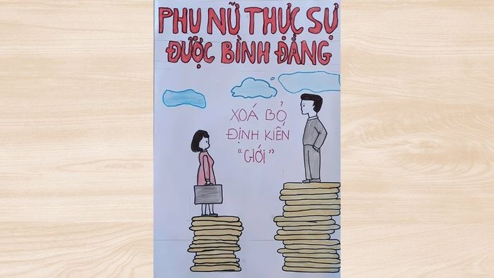Vẽ tranh về bình đẳng giới với thông điệp công lý mạnh mẽ