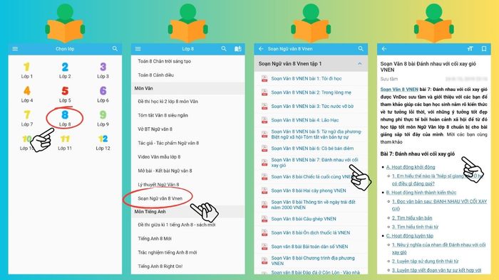 Ứng dụng giải bài tập Văn chất lượng.