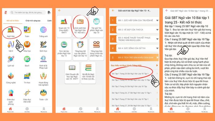 Ứng dụng giải bài tập Văn chuẩn xác.