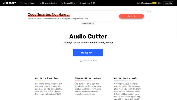 Công cụ chỉnh sửa nhạc cụ trên Google - MP3 Cutter