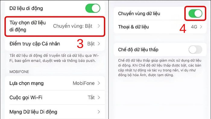 Chuyển vùng dữ liệu một cách hiệu quả.