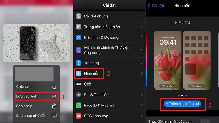 Hình nền vỡ màn hình với bố cục cân đối, hài hòa