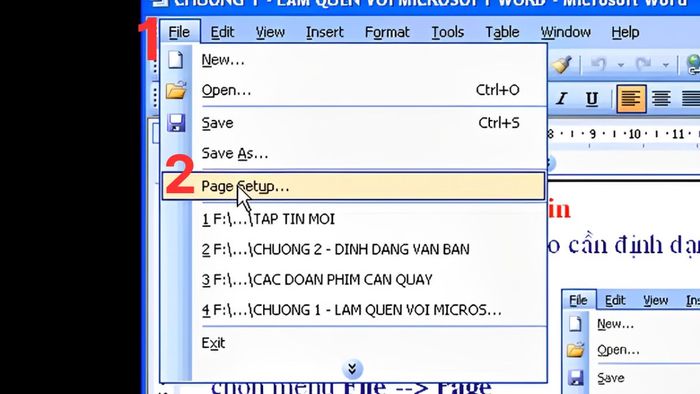 Việc chọn kích thước A9 trong Word 2003 cực kỳ đơn giản và dễ thực hiện.