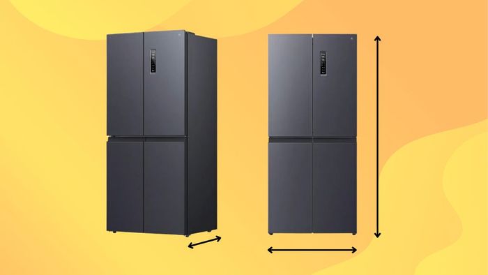Kích thước của tủ lạnh 4 cánh