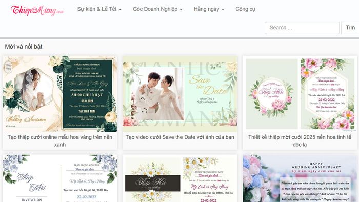 Tạo thiệp cưới online một cách tinh tế.