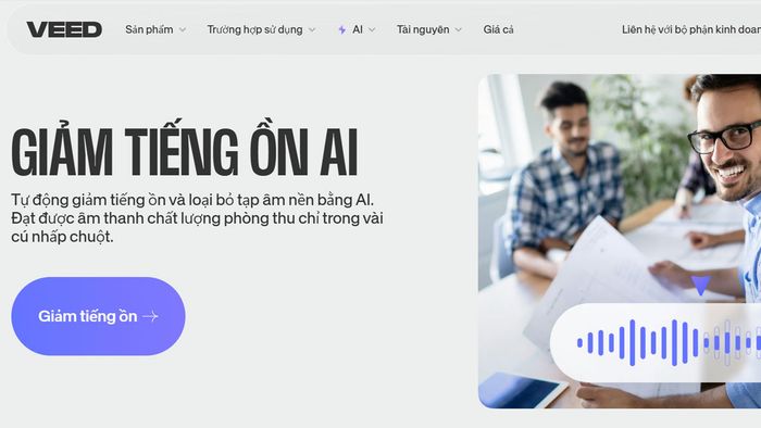 Phần mềm lọc tạp âm Veed.io