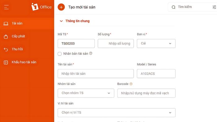 Giải pháp quản lý tài sản 1Office
