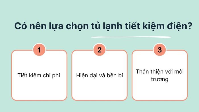 Lợi ích khi lựa chọn tủ lạnh tiết kiệm điện tối ưu