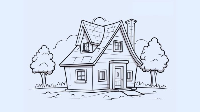 Tranh vẽ ngôi nhà ước mơ tuyệt vời, là sự kết hợp hoàn hảo giữa ước vọng và sự sáng tạo không giới hạn.