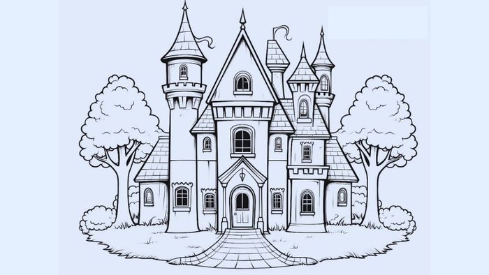 Tranh vẽ ngôi nhà ước mơ với sự sáng tạo độc đáo, mang đến những ý tưởng mới mẻ và đầy hứng khởi.