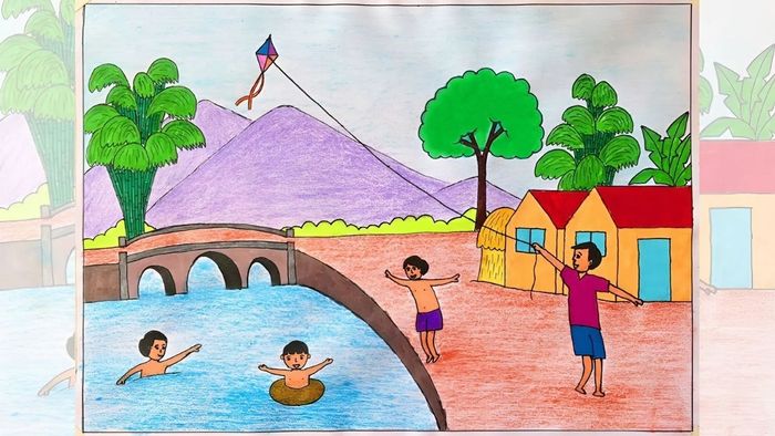 Vẽ tranh về tình bạn tinh khôi và trong sáng.