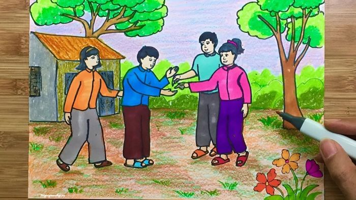 Vẽ tranh về tình bạn nhẹ nhàng và sâu lắng.