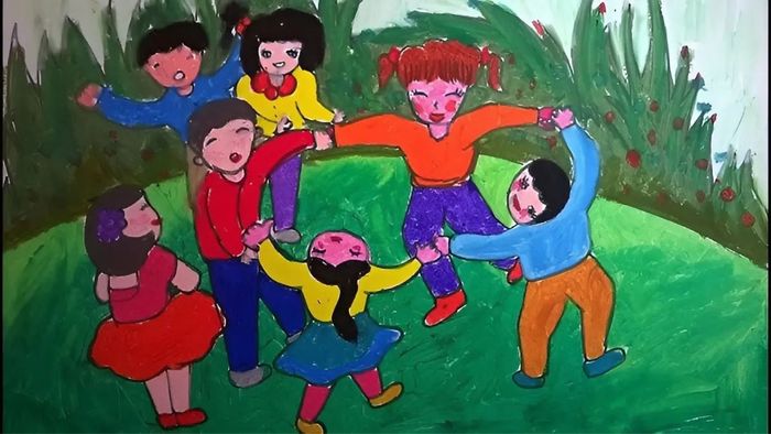 Vẽ tranh về tình bạn hòa hợp và cân đối.