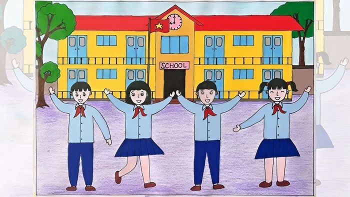 Vẽ tranh về tình bạn vui tươi và đầy nhộn nhịp.