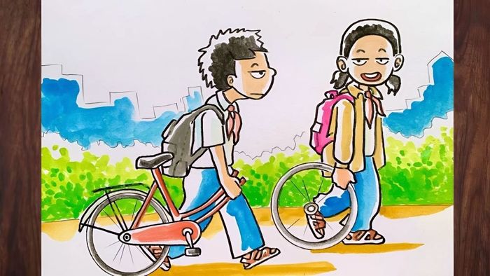Vẽ tranh về tình bạn đầy sáng tạo và độc đáo.