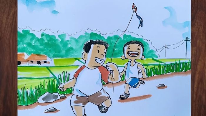 Vẽ tranh về tình bạn gắn kết và không thể tách rời.