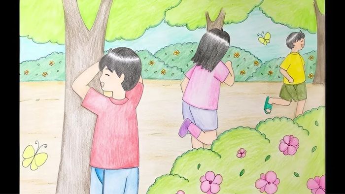 Vẽ tranh về tình bạn ngây thơ và trong sáng.