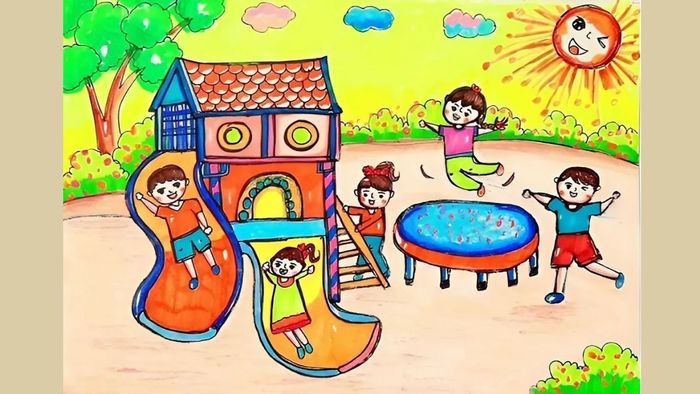 Vẽ tranh về tình bạn thân thiện.