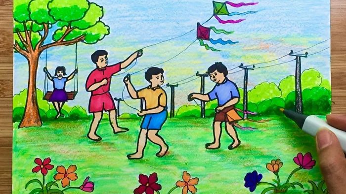 Vẽ tranh về tình bạn rực rỡ và tươi sáng.