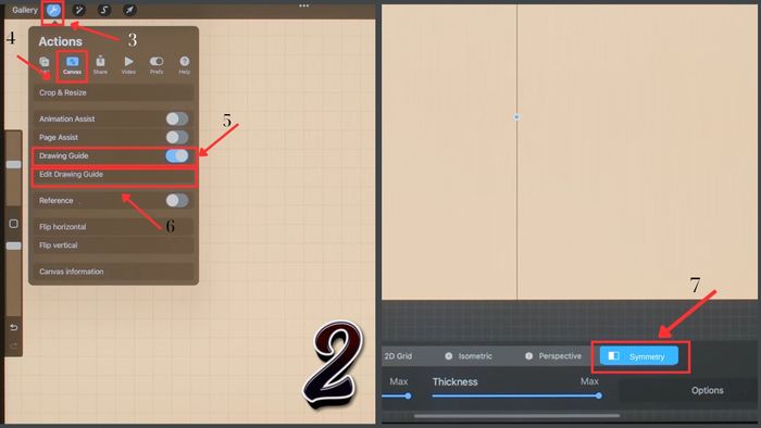 Hướng dẫn chi tiết sử dụng chế độ vẽ đối xứng Procreate - Phần 2