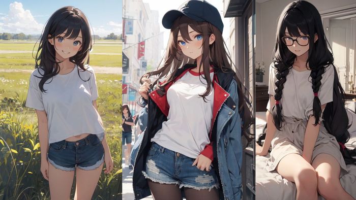 Vẽ quần áo anime theo xu hướng thời trang hiện đại.