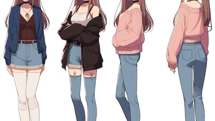 Vẽ trang phục anime sáng tạo và ấn tượng.
