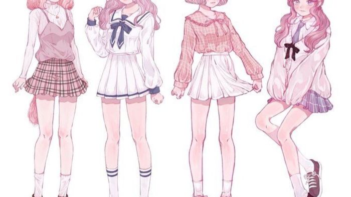 Thiết kế quần áo anime với chi tiết tinh xảo.