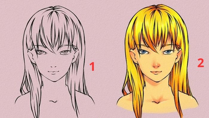 Vẽ tóc anime nữ bồng bềnh, tựa như gió