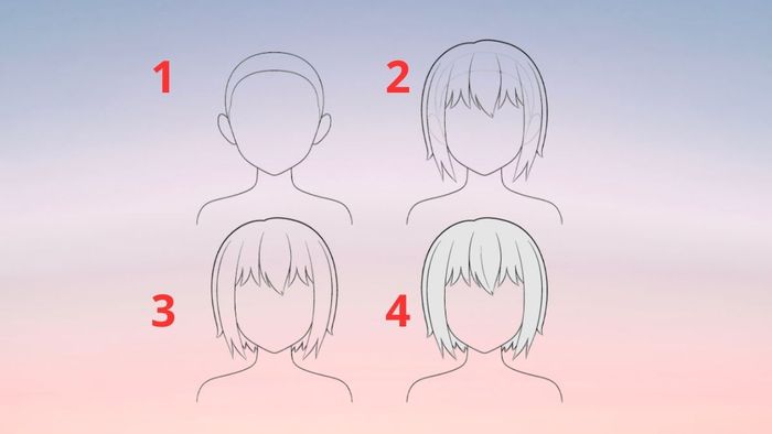 Vẽ tóc anime nữ thu hút, ấn tượng.