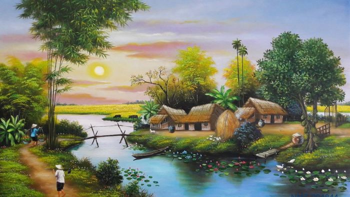 Vẽ tranh hoàng hôn với sức cuốn hút đặc biệt.