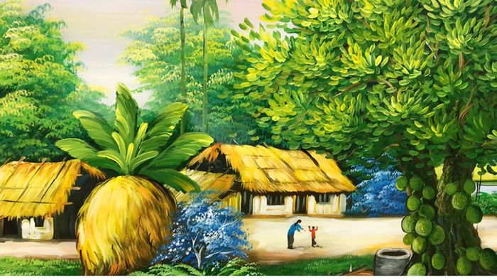Vẽ tranh hoàng hôn tuyệt mỹ, đầy sắc màu.