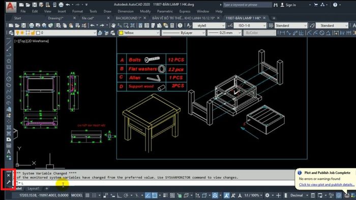 cách bật gợi ý lệnh trong CAD - bước 3