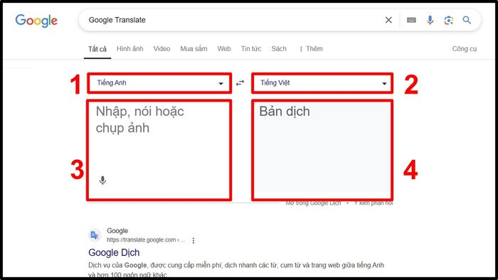 Cách chuyển ngữ từ tiếng Anh sang tiếng Việt trên máy tính thông qua Google Dịch