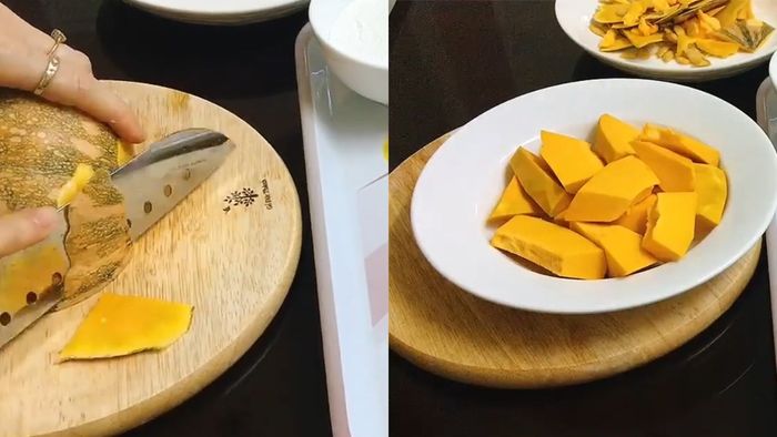 Hướng dẫn thực hiện mứt bí đỏ dẻo dừa sấy - Bước 1