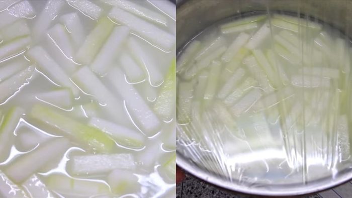 Hướng dẫn làm mứt bí đao không cần phèn chua, tiếp theo là bước 2