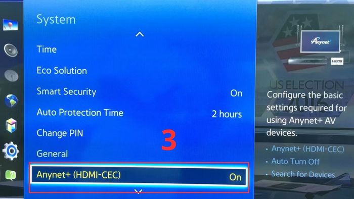 Cách mở HDMI trên tivi Samsung 2015 – bước 3
