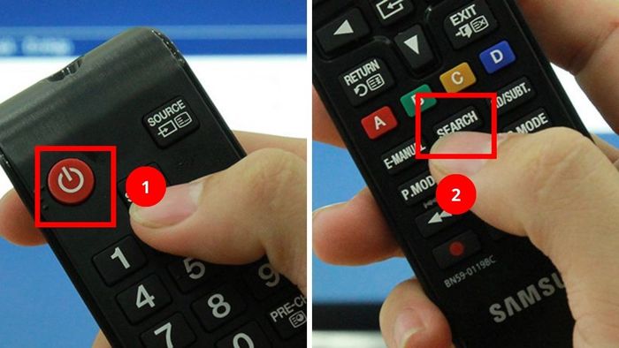Hướng dẫn sử dụng remote tivi Samsung với nút Search – Bước 2