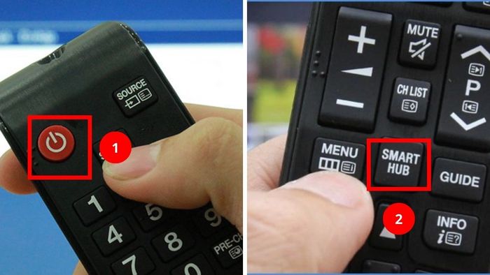 Hướng dẫn sử dụng remote tivi Samsung với nút Smart HUB – Bước 2