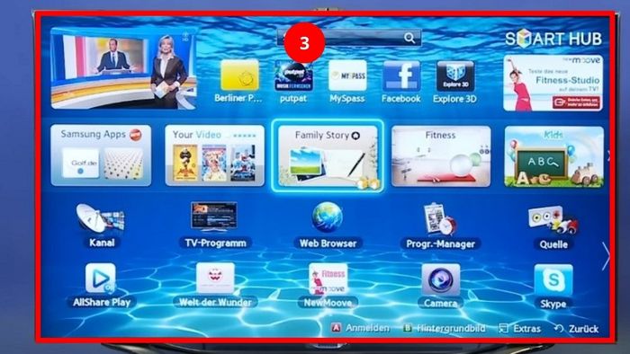 Hướng dẫn sử dụng remote tivi Samsung với nút Smart HUB – Bước 3