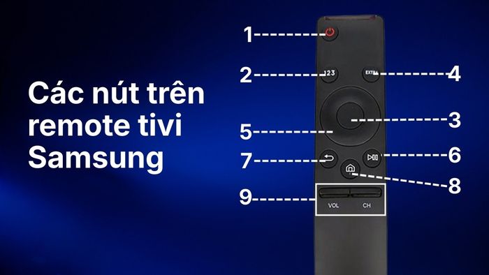 Giải thích các chức năng của các nút trên remote tivi Samsung