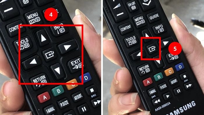 Hướng dẫn sử dụng remote tivi Samsung với nút Source – Bước 3