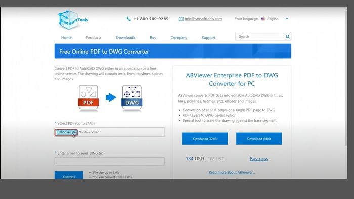 hướng dẫn chuyển file PDF sang CAD bằng CADSoftTools - bước 2