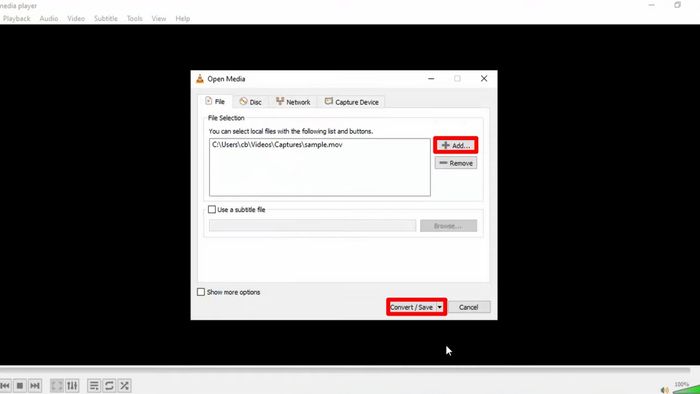 Hướng dẫn chuyển MOV sang MP4 bằng VLC Media Player - Bước 2