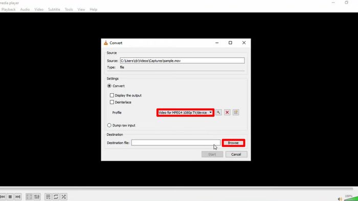 Hướng dẫn chuyển MOV sang MP4 bằng VLC Media Player - Bước 3